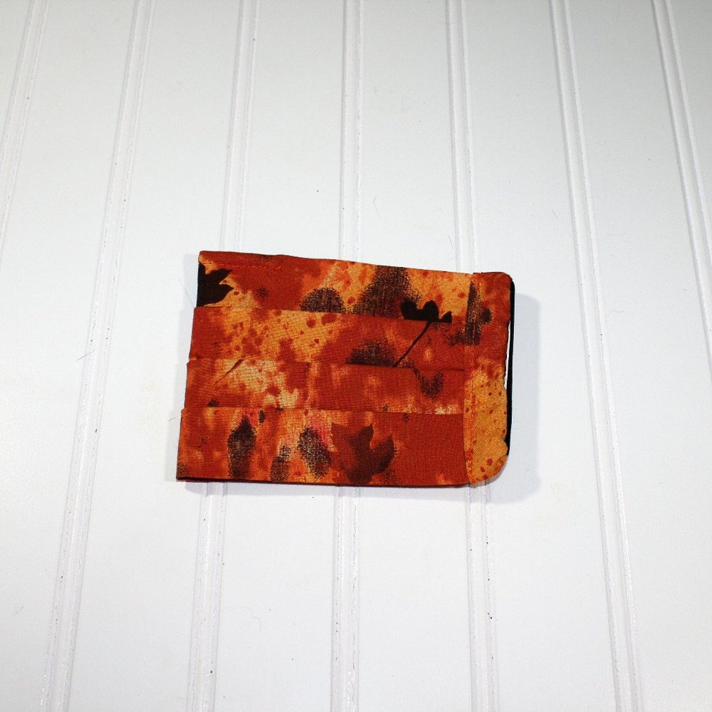 HANDMADE Cloth Fall Orange Tie Dye FaceMask Pocket - Picture 2 of 8